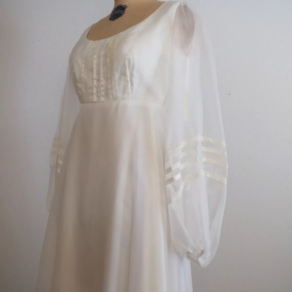 1970’s Vintage prairie Princess Bride wedding gown Ren Faire cosplay - Picture 4 of 10